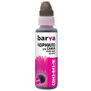 Чорнило Barva Canon GI-43 100 мл, magenta, флакон OneKey 1K (CGI43-843-1K)