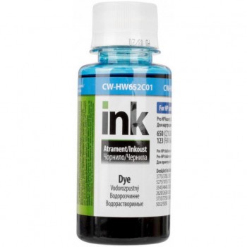 Чорнило ColorWay HP 650/652/123 100мл Cyan (CW-HW652C01)