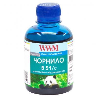 Чорнило WWM Brother DCP-T300/T500W/T700W 200г Cyan Water-soluble (B51/C)