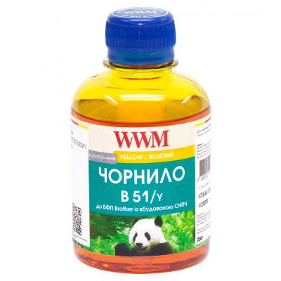 Чорнило WWM Brother DCP-T300/T500W/T700W 200г Yellow Water-soluble (B51/Y)