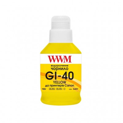 Чорнило WWM Canon GI-40 для G5040/G6040 190г Yellow (KeyLock) (G40Y)