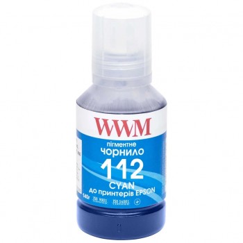 Чорнило WWM Epson L11160/6490 №112 140г Cyan pigmented (E112CP)