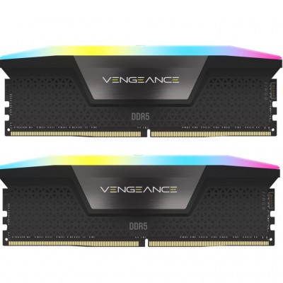 Пам'ять DDR5 32GB (2x16GB) 6000 MHz Vengeance RGB Black CORSAIR CMH32GX5M2E6000C36