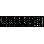 Наліпка на клавіатуру Grand-X 68 keys Cyrillic green, Latin white (GXDPGW)