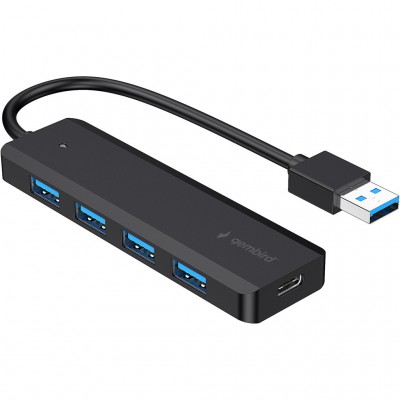 USB-хаб GEMBIRD 4 ports USB 3.1,USB-A, USB-C PD (UHB-U3P4P-02)