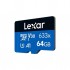 Карта пам'яті 64GB microSDXC class 10 UHS-I Lexar (LMS0633064G-BNNNG)