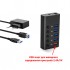 USB-хаб Dynamode 5 ports USB3.0 to 4*USB3.0+2.4А Power Adapter 1A/1 (DM-UH-P405-G)