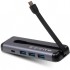 USB-хаб Vinga USB-C 3.1 to HDMI+3xUSB3.0+PD100W+USB-C foldable c (VHYC6FC)