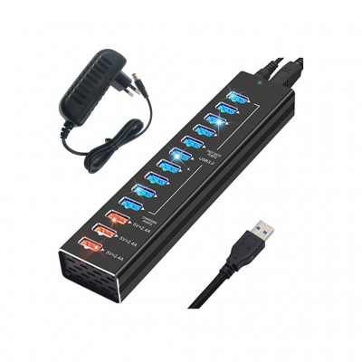 USB-хаб Dynamode 13 ports USB3.0 to10*USB3.0+3*2.4А, Power Adapter (DM-UH-P1013)