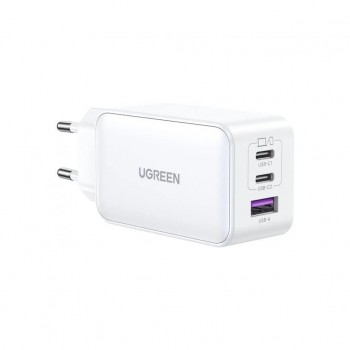 Зарядний пристрій 3xUSB 65W GaN (2хUSB-C+USB-A) CD244 Білий Ugreen (15334)