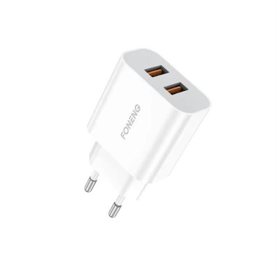 Зарядний пристрій Foneng EU45 Dual USB Charger (2USBх2.4A) White (EU45-CH-TC) + кабель USB Type C