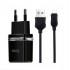 Зарядний пристрій HOCO C12 Smart dual USB (Micro cable)charger set Black (6957531064114)