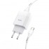 Зарядний пристрій HOCO C72A Glorious single port charger set(Type-C) White (6931474713018)