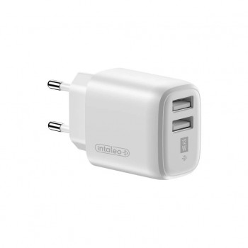 Зарядний пристрій Intaleo 12W Fast Charge 2USB 2.4A white (1283126578281)