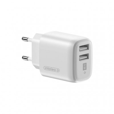 Зарядний пристрій Intaleo 12W Fast Charge 2USB 2.4A white (1283126578281)