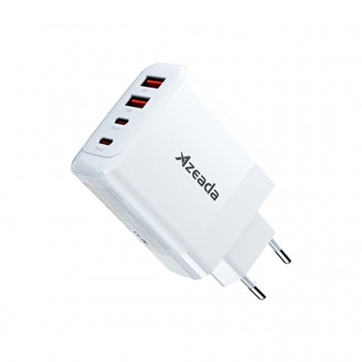 Зарядний пристрій Proda AZEADA Seagulls AZ-19 GaN5 65W USB-A (QC4.0) USB-C (PD3.0) white (AZ-19-WH)