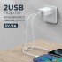 Зарядний пристрій Remax Simple Series 2xUSB 2.1A White (RP-U35)