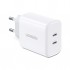 Зарядний пристрій Ugreen 2xUSB 40W PD (2xType-C) PD CD243 White (10343)