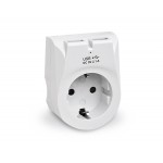 Зарядний пристрій з розеткою REAL-EL CS-25 (2USB, 2.1A) White
