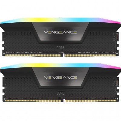 Пам'ять DDR5 32GB (2x16GB) 5600 MHz Vengeance RGB Black CORSAIR CMH32GX5M2B5600C40K