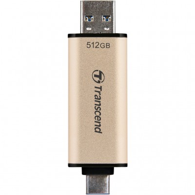 флеш USB 512GB JetFlash 930C Gold-Black USB 3.2/Type-C Transcend (TS512GJF930C)