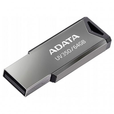 флеш USB 64GB UV350 Metallic USB 3.2 A-DATA (AUV350-64G-RBK)