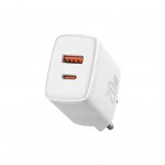 Зарядний пристрій Baseus Compact Quick Charger U+C 20W EU White (CCXJ-B02)