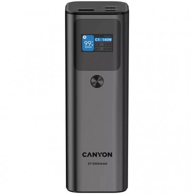 УМБ Canyon PB-2010 27000mAh PD/3.1/140Wh, in/out2xUSB-C PD/14 (CNE-CPB2010DG)