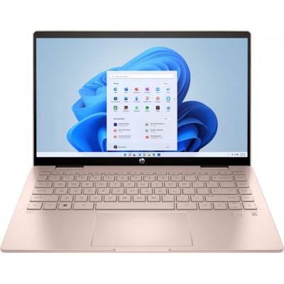 Ноутбук HP Pavilion x360 14-ek2019ua 14"FHD IPS Ts,300n/Core3-100U(4.7)/8Gb/SSD512Gb/IntlGr/DOS/Золотисто-р. (A0NK2EA)