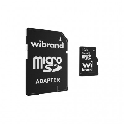 Карта пам'яті 4GB microSD class 4 Wibrand (WICDC4/4GB-A)