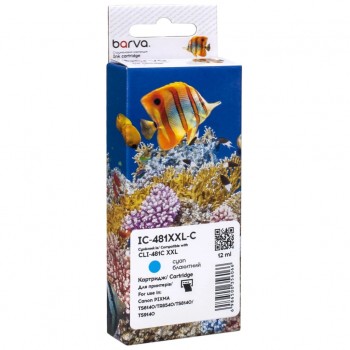 Картридж Canon CLI-481C XXL (1990C001AA) 820 ст, cyan (IC-481XXL-C) BARVA