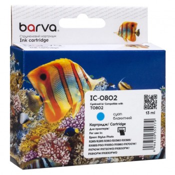 Картридж Epson T0802 (C13T08024010/C13T08024011) 935 ст, cy (IC-0802) BARVA