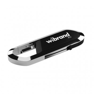 флеш USB 4GB Aligator Black USB 2.0 Wibrand (WI2.0/AL4U7B)