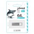 флеш USB 64GB Shark Silver USB 2.0 Wibrand (WI2.0/SH64U4S)