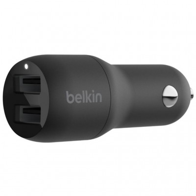 Зарядний пристрій Belkin Car Charger 24W Dual USB-A black (CCB001BTBK)