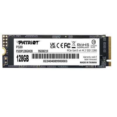 SSD 128GB Patriot P320 M.2 2280 PCIe 3.0 x4 NVMe TLC (P320P128GM28) 1000/1600 МБ/с