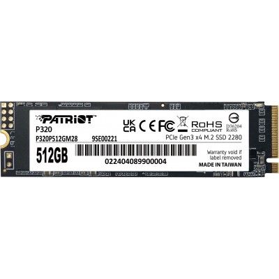 SSD 512GB Patriot P320 M.2 2280 PCIe 3.0 x4 NVMe TLC (P320P512GM28)