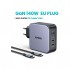 Зарядний пристрій 3xUSB 140W GaN (2хUSB-C+USB-A) CD289 with C to C Cable 1.5 м Gray Ugreen (90549#)