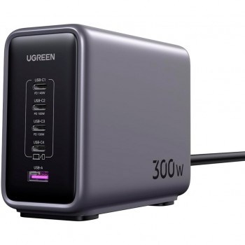 Зарядний пристрій 5xUSB 300W Nexode (4хUSB-C+USB-A) CD333 Ugreen (90903B#)