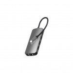 USB-хаб Media-Tech USB3.1 Type-C to HDMI/USB 3.0x3/RJ45/SD/MicroSD/PD (MT5044)