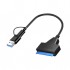 Адаптер USB3.0 Type-A/C HDD 2,5" SATA II/III / SSD Dynamode (DM-AD-SATA-U3)