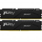 Пам'ять DDR5 16GB (2x8GB) 6000 MHz Beast Black XMP Kingston Fury (ex.HyperX) KF560C30BBK2-16