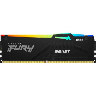 Пам'ять DDR5 16GB 6400 MHz Beast RGB XMP Kingston Fury (ex.HyperX) KF564C32BBA-16