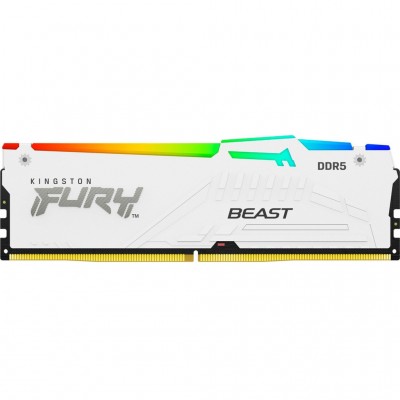 Пам'ять DDR5 16GB 6800 MHz Beast White RGB EXPO Kingston Fury (ex.HyperX) KF568C34BWEA-16