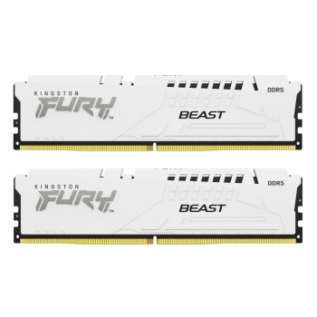 Пам'ять DDR5 32GB (2x16GB) 6000 MHz Beast White EXPO Kingston Fury (ex.HyperX) KF560C30BWEK2-32