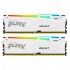 Пам'ять DDR5 64GB (2x32GB) 6000 MHz Beast White RGB XMP Kingston Fury (ex.HyperX) KF560C30BWAK2-64