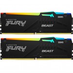 Пам'ять DDR5 64GB (2x32GB) 6400 MHz Beast RGB XMP Kingston Fury (ex.HyperX) KF564C32BBAK2-64