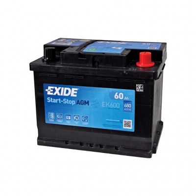 Акумулятор автомобільний EXIDE START-STOP AGM 60A (EK600)