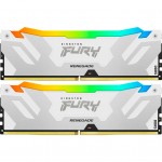 Пам'ять DDR5 32GB (2x16GB) 8000 MHz Renegade RGB White XMP Kingston Fury (ex.HyperX) KF580C38RWAK2-32