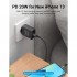 Зарядний пристрій 1xUSB 20W (USB-С) PD чорний Vention (FADB0-EU)